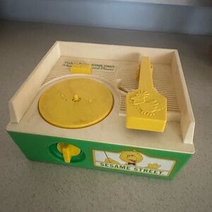 vintage Fisher-Price Sesame Street Music Box Record Player